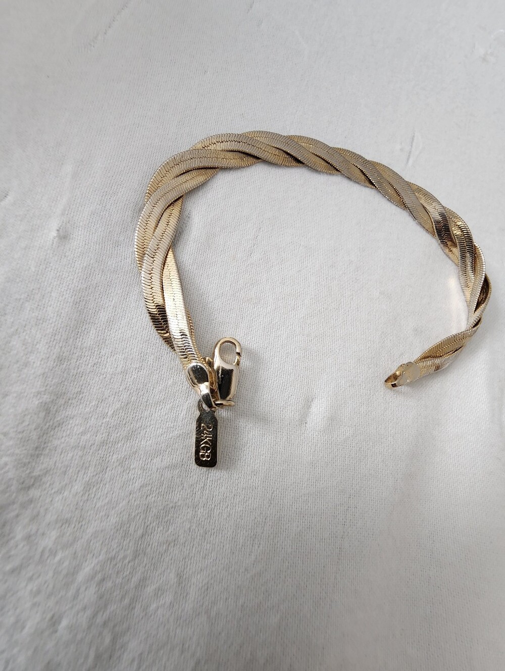 Gold-Tone Braided Chain Bracelet